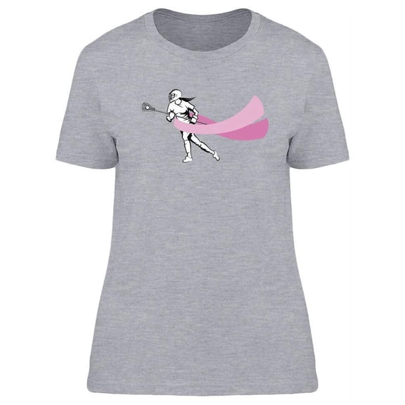 Female Lacrosse Player Cancer T-Shirt Women -Image by Shutterstock, Female x-Large