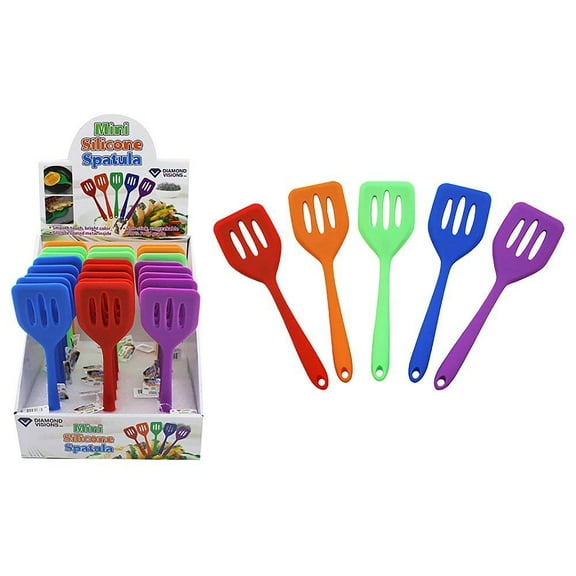 Diamond Visions 11-1838 Mini Silicone Spatula Turner MultiPack in Assorted Colors 2 Spatulas