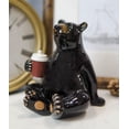 thumbnail image 1 of Ours Noir Rustique Occidental Assis avec Glacière Rouge Figurine Gobelet Ours d'Été, 1 of 5