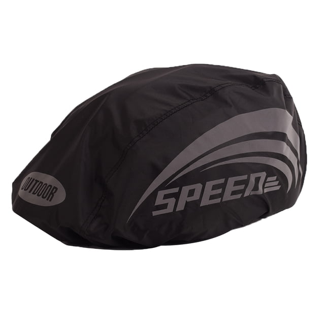 Toystoory 1 pieza de cubierta de casco de bicicleta impermeable Universal con tira reflectante casco de bicicleta de ciclismo cubierta de lluvia Ciclismo negro Toystoory OD0652-02