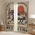 thumbnail image 2 of Homewish Teens Western Farmhouse Horse Black Out Curtains,Exotic Style Curtains Pack of 2 (42x63 Each),Retro Vintage Bedroom Curtains,Breathable Home Decor, 2 of 6