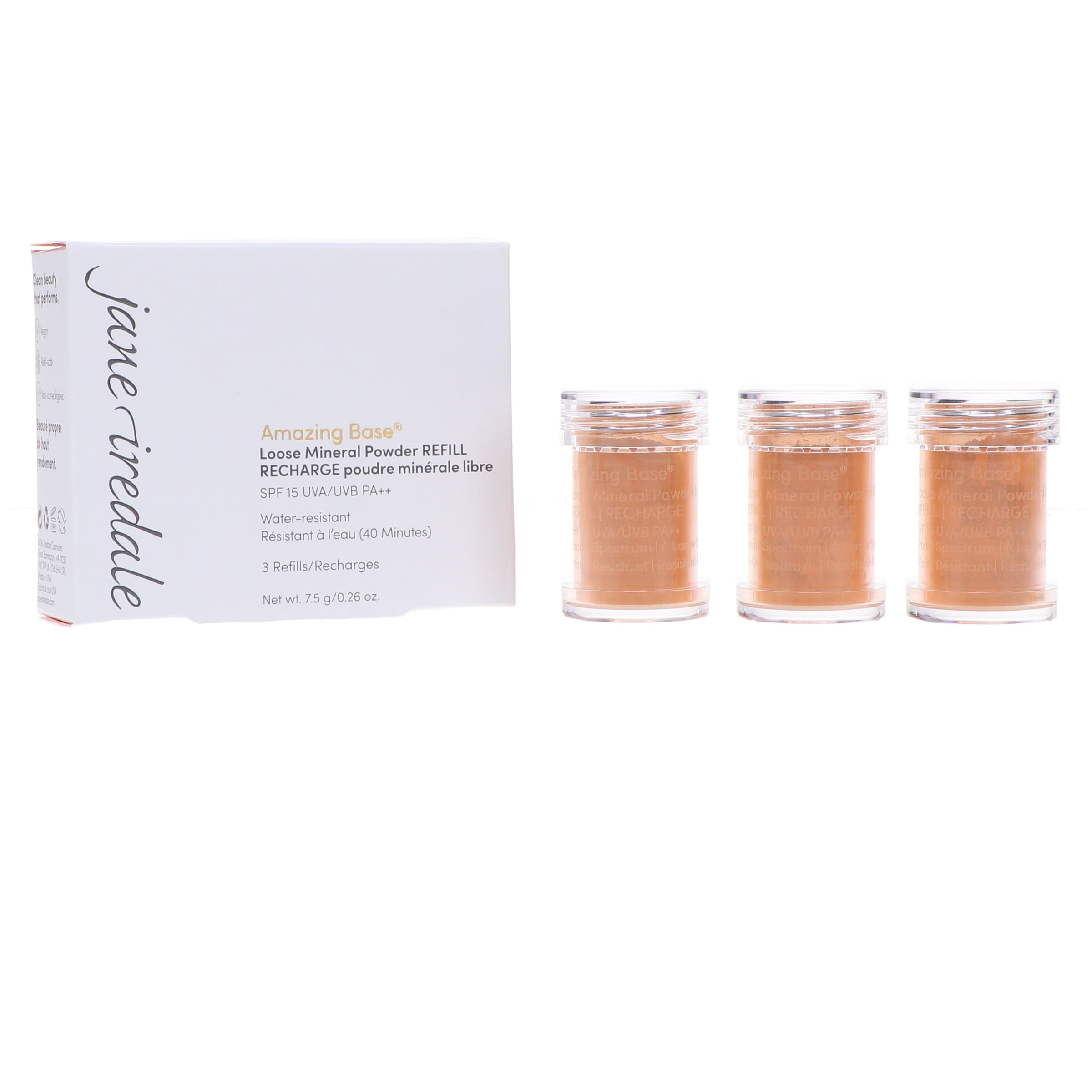 jane iredale Amazing Base Refill 3 Pack Warm Brown