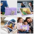 thumbnail image 3 of FJLBDE Case for Samsung Galaxy Tab A7 Lite 2021 8.7 inch SM-T220/T225/T227 with Butterfly Stand, Shockproof Protective Tablet Cover with Shoulder Strap for Kids Girls, Beige Purple, 3 of 7