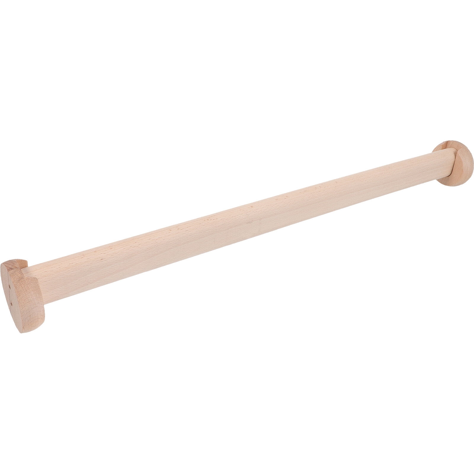 Wooden wardrobe store hanging rail