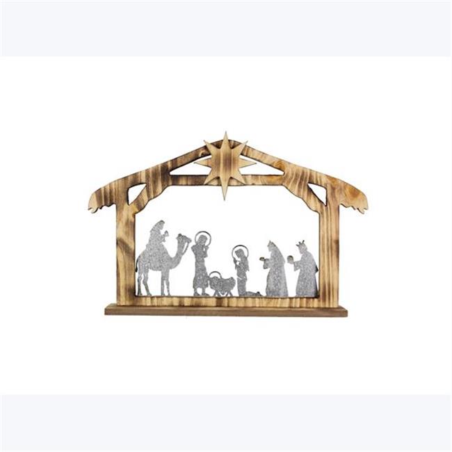 Youngs 99089 Wood & Metal Nativity