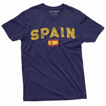 Spain Grunge Flag T-Shirt – 100% Cotton, Preshrunk, Novelty Mens/Womens Top