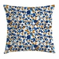 thumbnail image 1 of Confetti Throw Pillow Cushion Cover, Abstract Circle Round in Color Bubble Retro Celebration Design, Decorative Square Accent Pillow Case, 18 X 18 Inches, Navy Sky Blue Apricot Cinnamon, by Ambesonne, 1 of 2