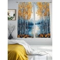 thumbnail image 3 of Spring Tree Sheer Curtains 63 Inch Length 2 Panels Set, Oil Landscape Painting Contemporary Voile Window Treatment Rod Pocket Curtains Sheers Drapes for Bedroom/Living Room/Kitchen 52x"63"x2, 3 of 7