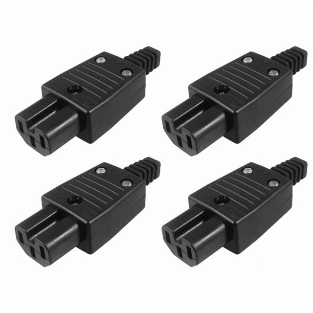 4X Negro IEC320 C15 Conector Adaptador de Potencia Enchufe de Salida Hembra AC 250V 10A