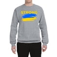 thumbnail image 2 of Ukranian Strong Vintage Unisex Crewneck Graphic Sweatshirt, Heather Grey, 3X-Large, 2 of 4