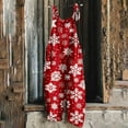 thumbnail image 2 of Christmas Overalls for Women Casual Loose Fit Adjustable Strap Xmas Graphic Wide Leg Jumpsuits Clothes (XL, Multicolor), 2 of 5