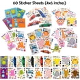 thumbnail image 4 of 60 pc Variety Pack of Make A Sticker Sheets With 6x9" Background Construction Paper Pad - Great for Easter Basket or Kids Stocking Stuffers, Stickers for Kids, 4 of 4