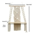 thumbnail image 2 of Estante De Pared De Macramé Bohemio, Estante Flotante Tejido A Mano Con Cuerda De Algodón, Soporte Para Plantas, Organizador De Estante De Pared Para Sala De Estar, Dormitorio,, 2 of 8