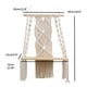 thumbnail image 2 of Estante colgante de pared de macramé bohemio, decoración de pared de macramé, tapiz con borlas tejidas, estante de pared hecho a mano, soporte para plantas de cuerda de algodón, tapiz, 2 of 10