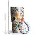 thumbnail image 2 of 30oz Pioneer Flower Tumblers Stainless Steel Tumbler with Lid and Straw,Vacuum Insulated Double Wall Travel Tumbler Cups Mug with Cleaning Brush for Coffee,Tea, 2 of 7