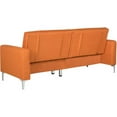 thumbnail image 6 of SAFAVIEH Soho Tufted Foldable Futon Sofa Bed, Orange, 6 of 10