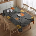 thumbnail image 2 of Halloween Pumpkins and Bats Rectangle Tablecloth 60"x84",Waterproof Polyester Rectangle Table Cloth, Wipeable Spillproof Polyester Tablecloth for Dining, Camping, Indoor and Outdoor, 2 of 5
