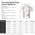 thumbnail image 5 of Pofeuu Green Blue Avocado Print Hawaiian Shirt for Men Sleeves Casual Button Down Summer Beach Dress Shirts T-Shirts,X-Large, 5 of 7
