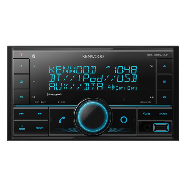 Kenwood DPX305MBT Récepteur Multimédia Numérique Double Din avec Bluetooth