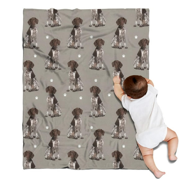 German Shorthaired Pointer Blanket,Comfortable Soft Flannel Throw Blanket,All Season,Warm Lightweight Blankets for Sofa Bed Couch Living Room Chair,30"x40"