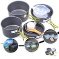 thumbnail image 1 of ROMANSENTIAL 1 Set Camping Cooking Pot Round Design for Outdoor Activities, 1 of 8