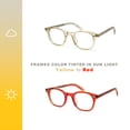 thumbnail image 4 of Photochromic Oval Eyeglasses Frame Color-Shifting Sunlight-Activated Color-Changing Glasses with Clear Plano Lens, 4 of 7