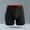 Red, variant on Boxer Briefs for Men Pocket Sport Long Leg Underwear for Men Slim Print Undershorts