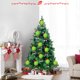 thumbnail image 5 of Bolas de adornos para árboles de Navidad | Textura verde peluda • Acento de cinta • Decoraciones navideñas de toque suave • Adornos colgantes duraderos • Encanto festivo moderno • Una pieza, 5 of 9