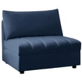 thumbnail image 2 of Meridian Furniture Jacob Velours Bleu Marine Sans Accoudoirs, 2 of 8