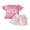 Pink, variant on Toddler Baby Girls Easter Summer Outfits 6 12 18 24 Months 2T 3T 4T Short Sleeve Crew Neck Bunny Embroidery Tops and Elastic Waist Plaid Shorts Clothes Set