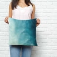 thumbnail image 2 of Blue Teal Ombre Pillow Covers 16x16 Inch Decorative Throw Pillow Cover, Coastal Beach Modern Abstract Art Sofa Pillowcases Accent Cushion Case Home Decor Bedroom Living Room, 2 of 6