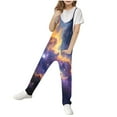 thumbnail image 2 of MKOSPLRT One Piece Jumpsuits for Girl Casual V Neck Spaghetti Strap Jumpsuits Funny Graphic Harem Long Overalls with Pocket Gifts for Children, 2 of 6