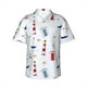 thumbnail image 4 of Camisas hawaianas para hombre, camisas de manga corta con estampado de anclas de hongos, camisas de playa para vacaciones de verano, camisas lindas de dibujos animados para mujeres y niños, 4 of 4