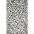 thumbnail image 1 of Bashian H112-GY-2.6X8-H18 Santa Fe Collection Chevron Contemporary Leather Hand Stitched Area Rug, Grey - 2 ft. 6 in. x 8 ft., 1 of 10