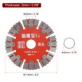 thumbnail image 2 of Segmentada Diamante Hoja, 4,5" 114mm Diamante Sierra Hoja Diamante Hojas de corte con 20mm Eje para Angulares Amoladoras para Concreto, Ladrillo, Bloque, Piedra, Rojo, 2 of 5