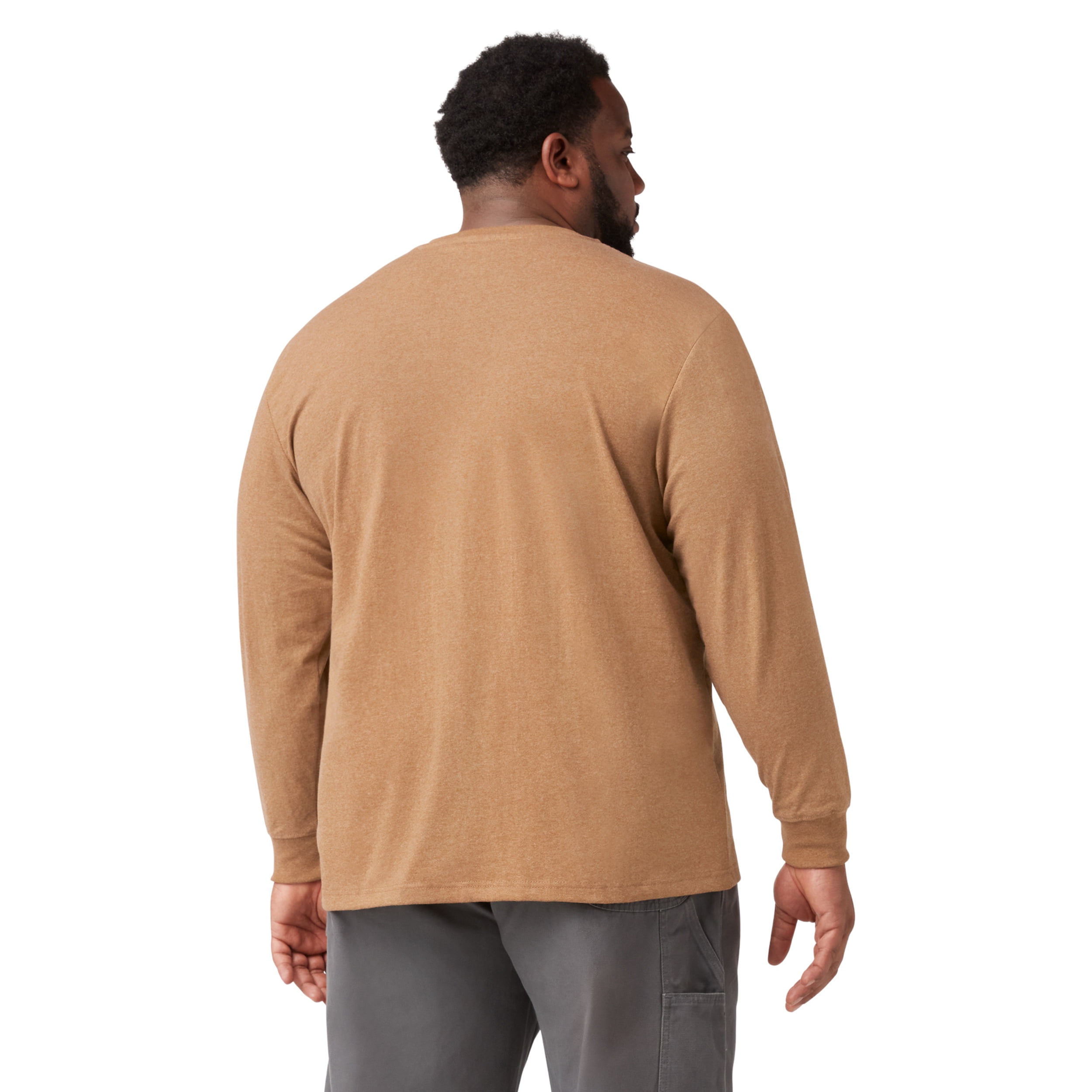 Dickies Men's and Big Men's Long Sleeve Heavyweight Henley T-Shirt