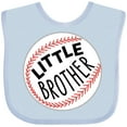 thumbnail image 3 of Inktastic Little Brother- Baseball Boys Baby Bib, 3 of 4
