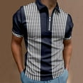 thumbnail image 2 of Sngxgn Shirts for Men - Short Sleeve Casual Polo Shirt(Navy,XXXXL), 2 of 5