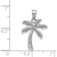 thumbnail image 5 of 14K White Gold Polished Palm Tree Pendant (22 X 14.5) Made In United States k6079, 5 of 6