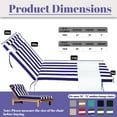 thumbnail image 3 of SDJPOI Outdoor Chaise Lounge Cushions Set of 4, 72" x 21" x 3" Thick Patio Furniture Replacement Cushions, Waterproof Lounge Chair Cushion with Headrest & Ties for Pool Beach, 3 of 6