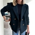 thumbnail image 3 of Wensltd Suit Jacket for WomenLong Sleeve Lapel Business Casual Outfits Office Work Suit Blazer with Pockets, 3 of 7