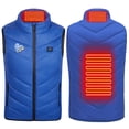 thumbnail image 2 of Odeerbi Kids Boys Girls Lightweight Heated Vest Winter Thermal Sleeveless Heated Jackets Plus Size USB Intelligent Constant Temperature Kids Windproof Heated Coat Kids Clothes Blue, 2 of 9
