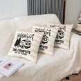 thumbnail image 5 of Camping Throw Pillow Covers,Camper Themed Pillow Covers Camper Decor,RV Travel Car Camping Accent Pillow Cases,Sketch Drawing Rustic Wood Vintage Cushion Covers Beige 16x16 inch set of 2, 5 of 7