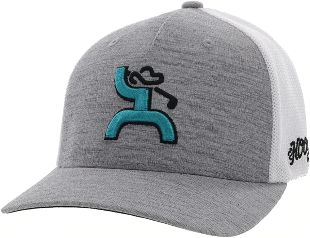 Hooey Mens Golf Logo Adjustable Snapback Cap Hat, Grey / White (Small