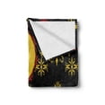 thumbnail image 2 of Birds Soft Flannel Fleece Throw Blanket, Mythical Fiery Phoenix Standing by the Fullmoon Ornamental Design, Cozy Plush for Indoor and Outdoor Use, 70" x 90", Vermilion Yellow, by Ambesonne, 2 of 6