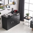 thumbnail image 3 of 41"Rectangular 7 Compartments 5 Drawers 1 Door Cabinet Black, 3 of 5