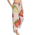 thumbnail image 2 of Sigee Strawberries Print Women's Soft Pajama Pants - Breathable and Comfortable Lounge Sleep Bottoms with Elastic Waistband and Pockets-Medium, 2 of 9