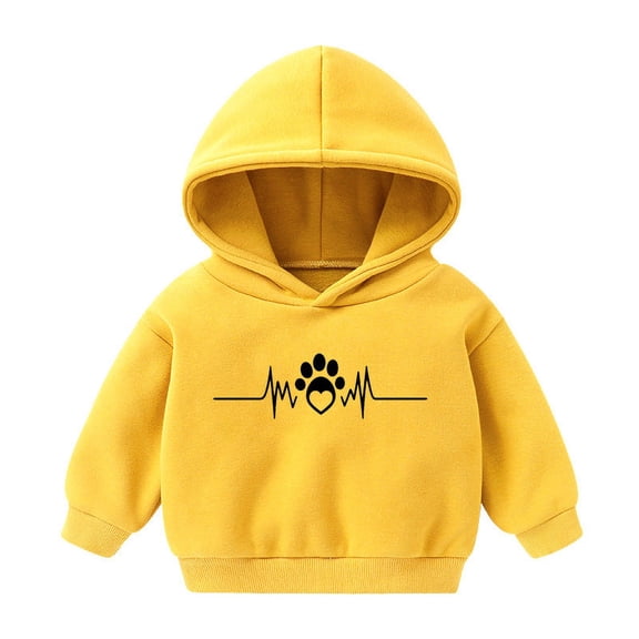 xaoyunyn Girls Cute Sweatshirts Fall Winter Casual Graphic Print Long Sleeve Pullover Hoodies 1-8 Years