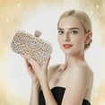 thumbnail image 1 of Womens Crystal Evening Clutch Bag Bridal Wedding Purse Rhinestone Party Prom Handbag, 1 of 5