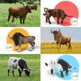 thumbnail image 6 of Mini Tudou Cow Figure 12 Pcs Animal Figurines Farm Toy Set, Cool Cake Topper & Exhibits Fun Educational Play Toy For Boys Girls & Kids Ages 3+, 6 of 7